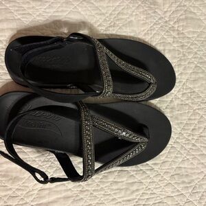 Skechers Black Sandals with Velcro Strap